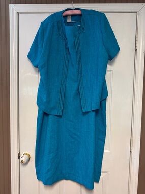Sag Harbor Teal Pencil Skirt Set